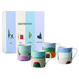 Coffret 4 mugs 30 cl
