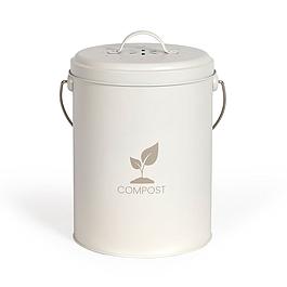 Seau à compost de cuisine - 6 L - crème